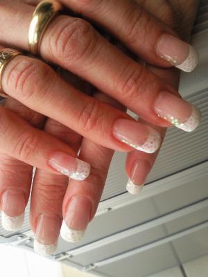 Gel french paillettes